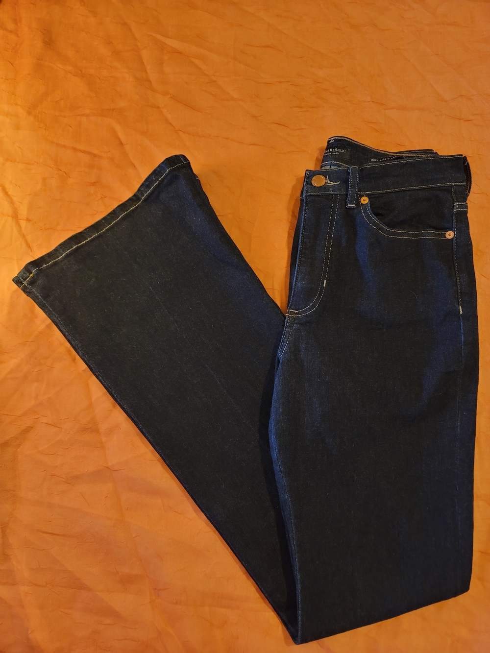 Banana Republic Dark Blue Flare Wide-Leg Jeans